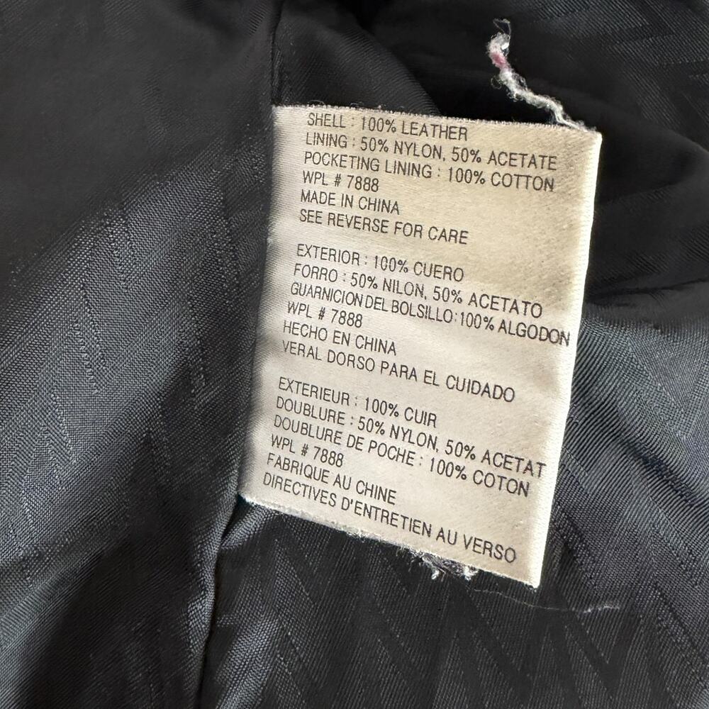 MICHAEL Michael Kors Oilslick Black Soft Leather Jacket Moto Field Coat Large - Picture 5 of 8